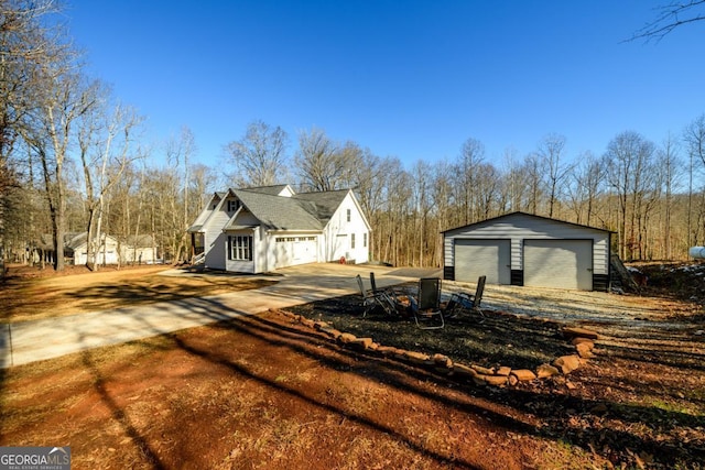 view of home's exterior featuring a garage