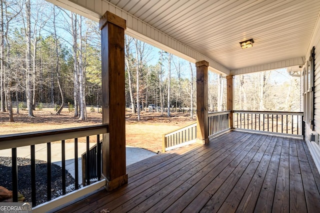 view of wooden terrace