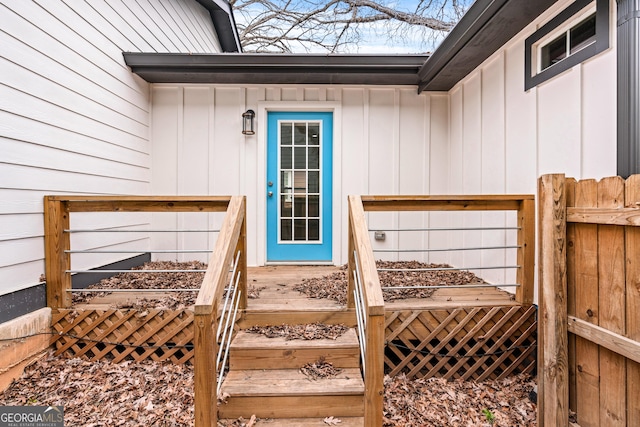 view of doorway to property