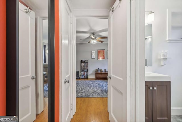 785 Ponce De Leon Pl NE Unit 8, Atlanta, GA 30306 - corridor featuring light wood-style flooring and baseboards