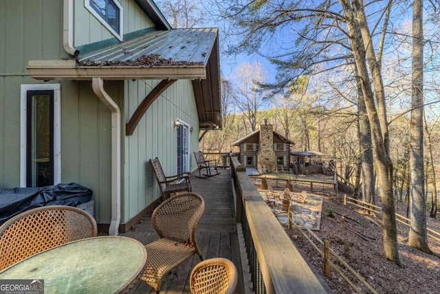 view of patio / terrace with a deck