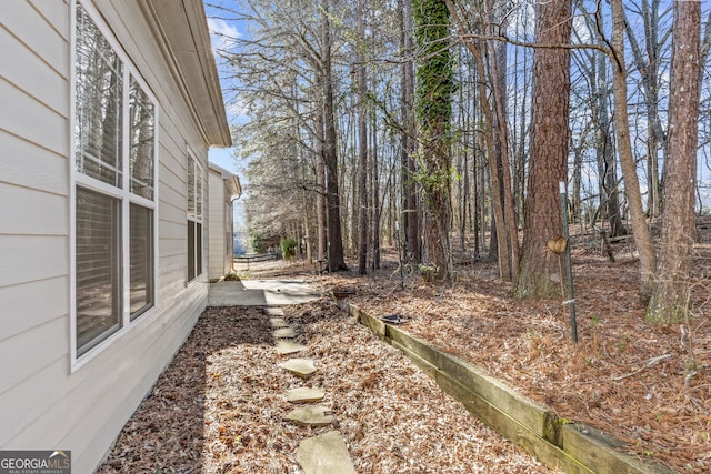 view of yard with a patio area