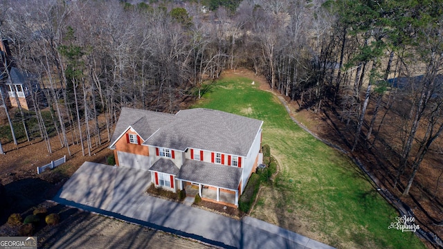 birds eye view of property