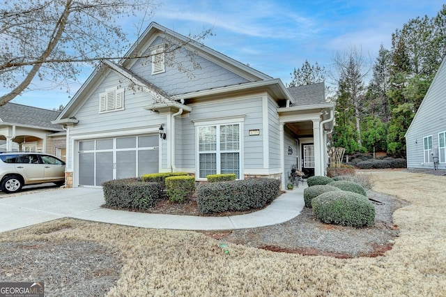 view of front of home featuring a garage