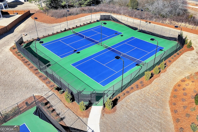 view of tennis court