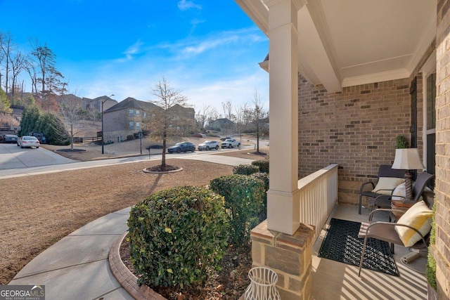 view of patio / terrace featuring covered porch