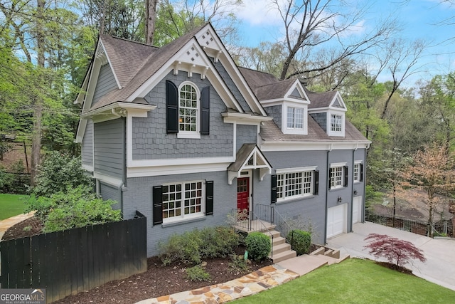 view of front of house featuring a garage