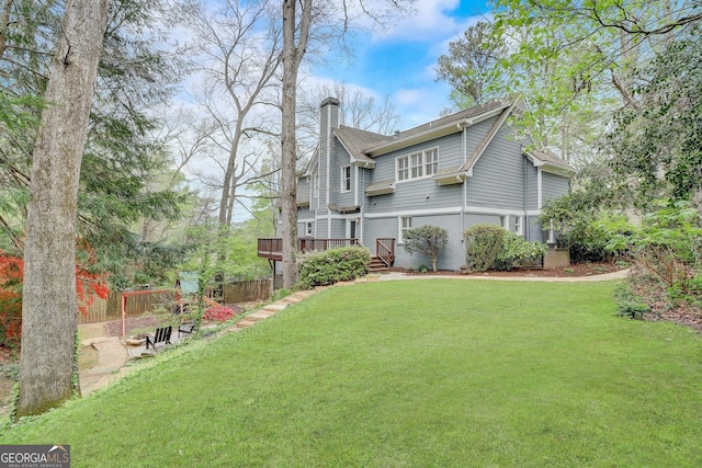 exterior space featuring a deck