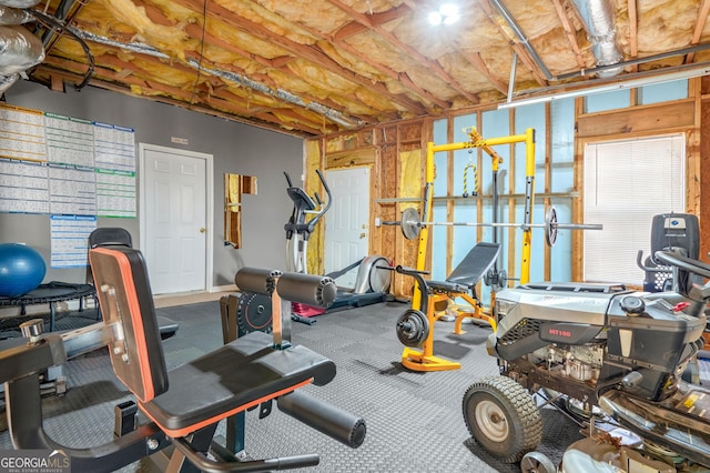 view of workout area