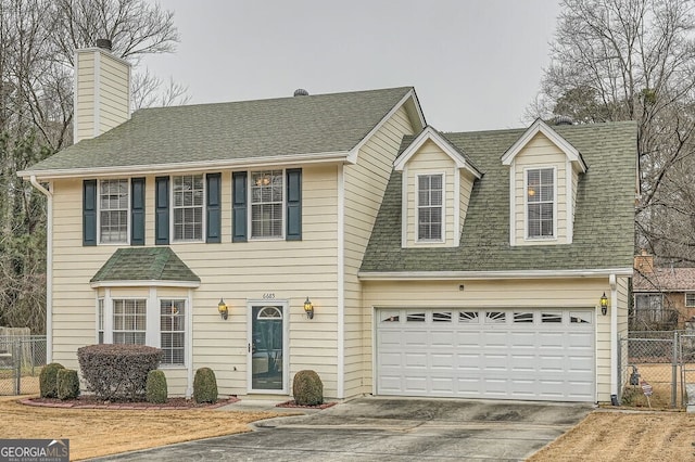 view of front of home featuring a garage