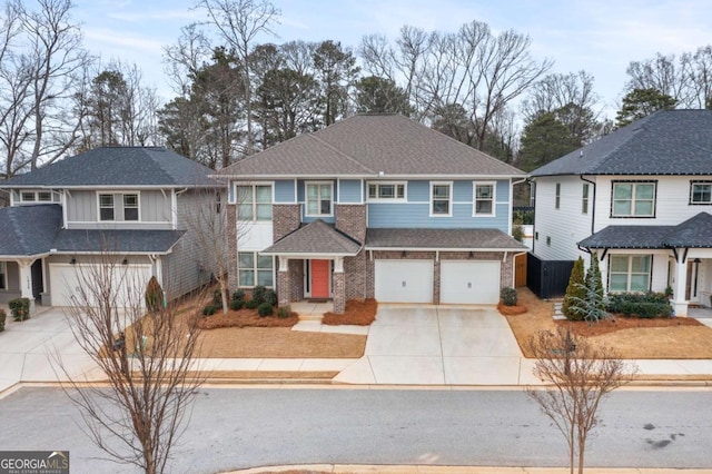 view of property with a garage