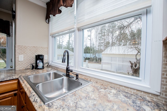 kitchen with sink and plenty of natural light