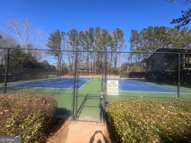 view of sport court