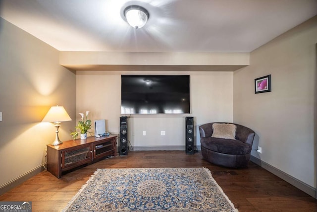 interior space featuring dark hardwood / wood-style floors