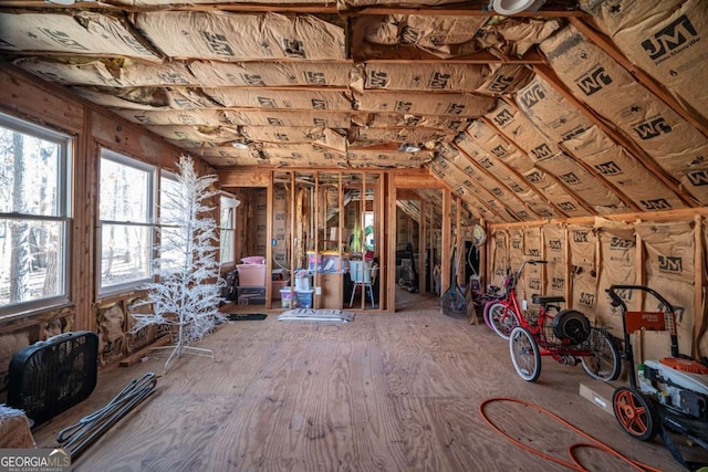 view of attic