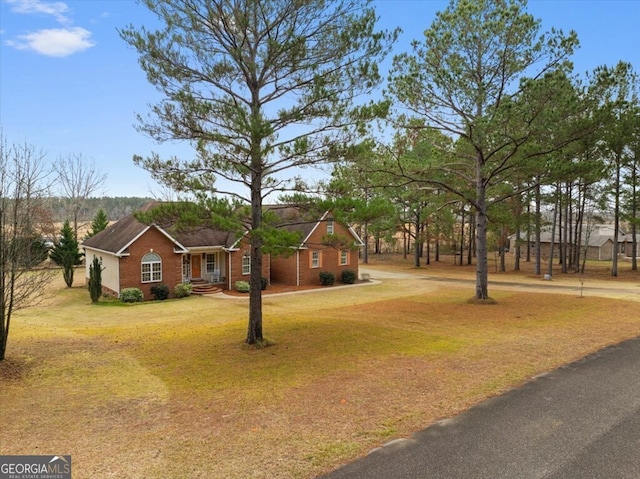 ranch-style house with a front yard