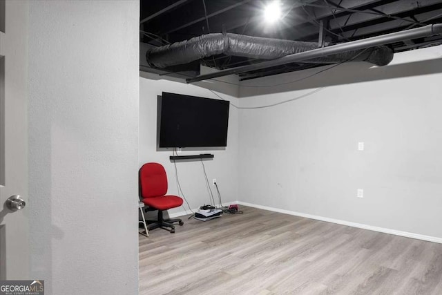 interior space featuring hardwood / wood-style flooring