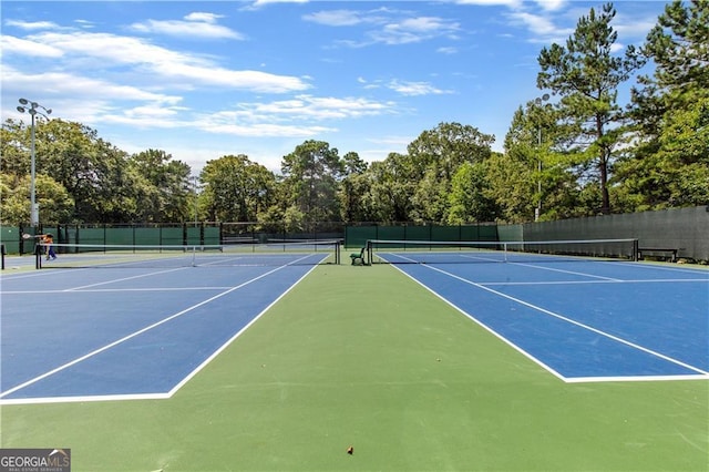 view of sport court