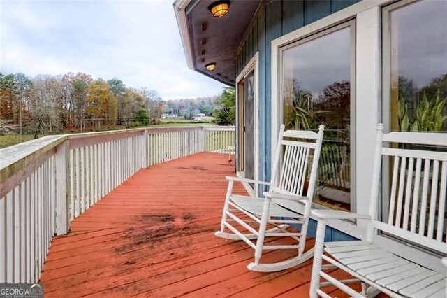 view of wooden deck