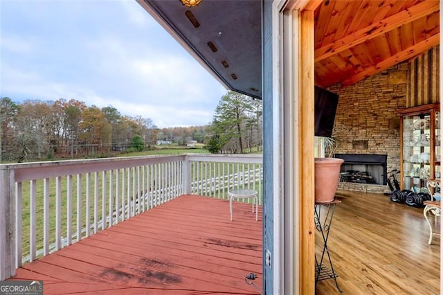 view of wooden deck