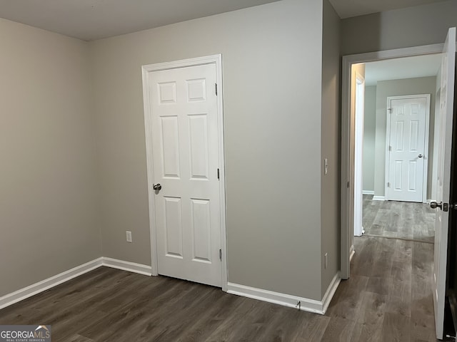 interior space featuring dark hardwood / wood-style floors