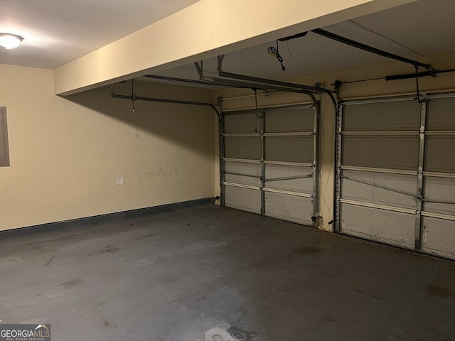 garage featuring electric panel