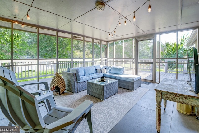 view of sunroom