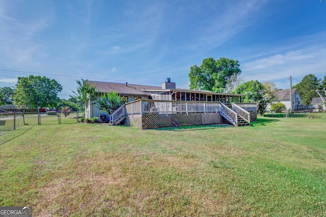 exterior space with a deck