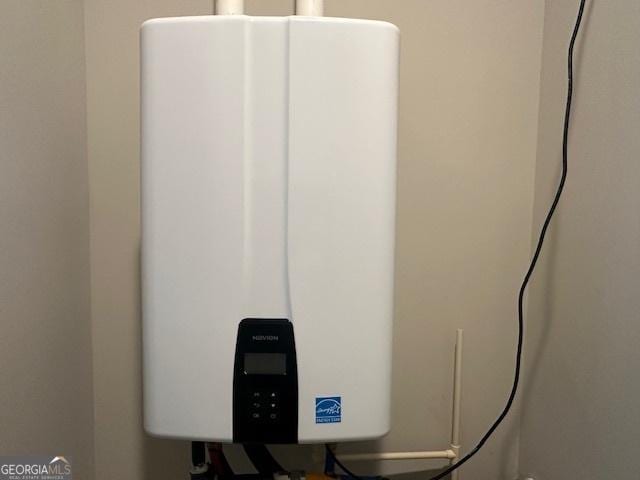 room details with tankless water heater