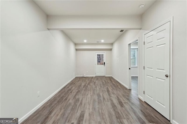 interior space featuring hardwood / wood-style floors