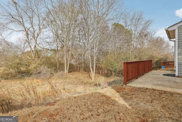 view of yard with a patio