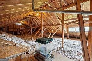 view of unfinished attic