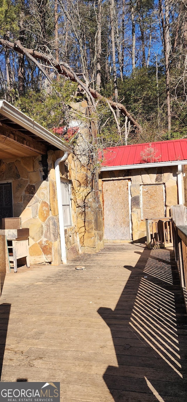 view of wooden deck