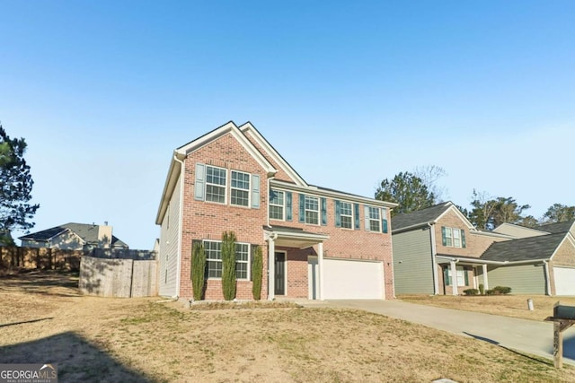 view of front facade featuring a garage