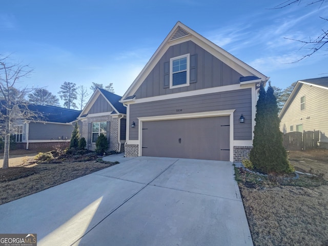 craftsman-style home with a garage