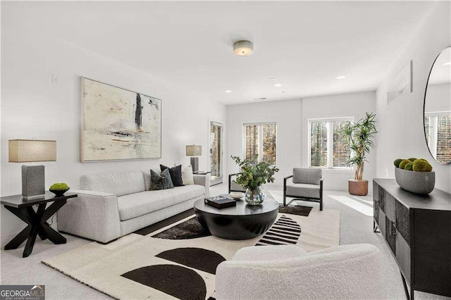 view of carpeted living room