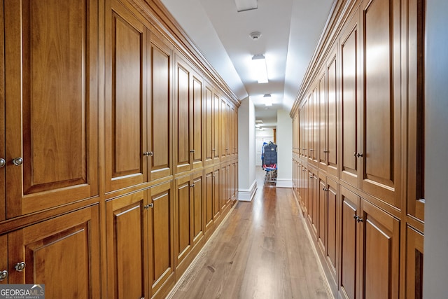 5200 Moore Rd, Suwanee, GA 30024 - hallway featuring light wood-style floors and baseboards