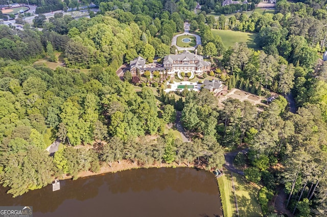 5200 Moore Rd, Suwanee, GA 30024 - view of property location featuring a heavily wooded area and a large body of water