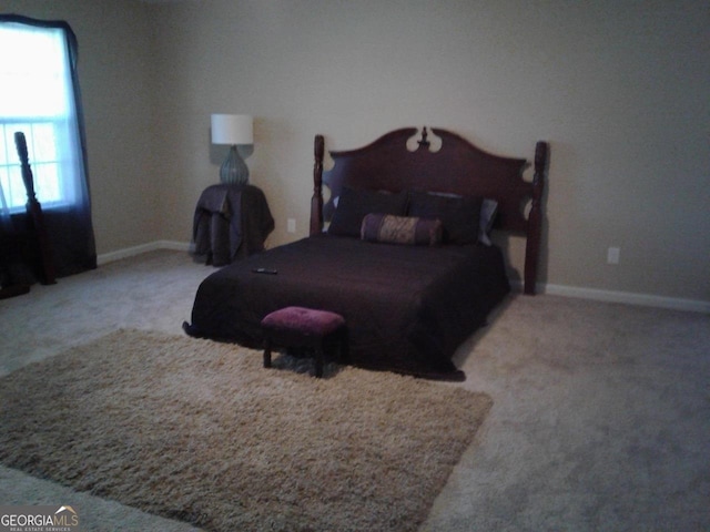 view of carpeted bedroom