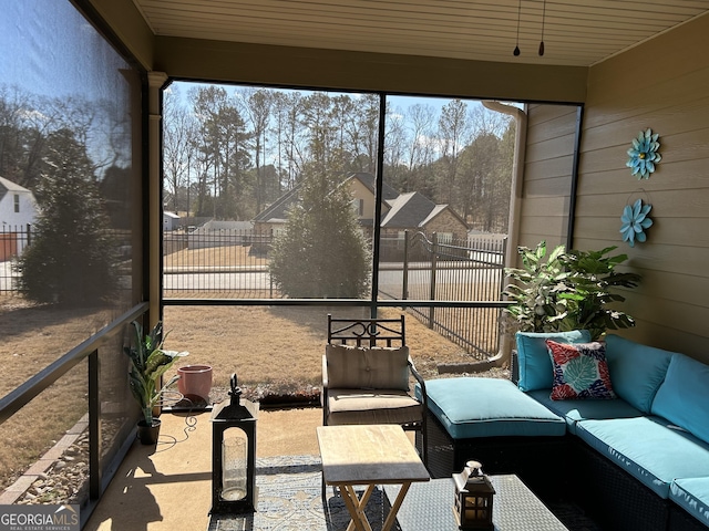 view of sunroom