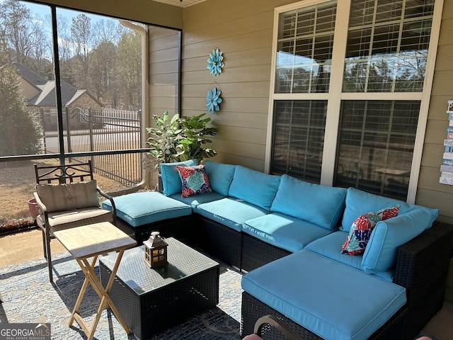 view of sunroom / solarium