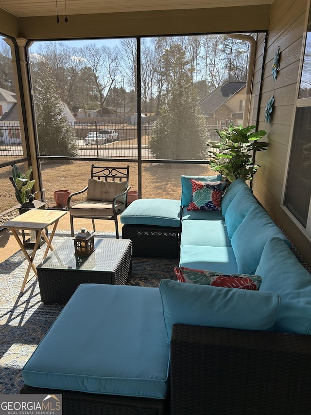 view of sunroom