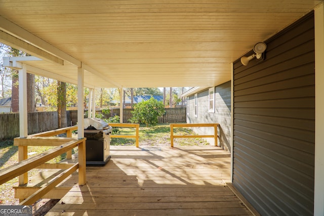 view of wooden terrace