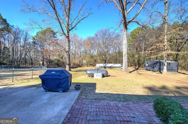 view of yard featuring a patio area