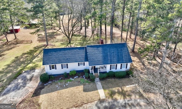 birds eye view of property