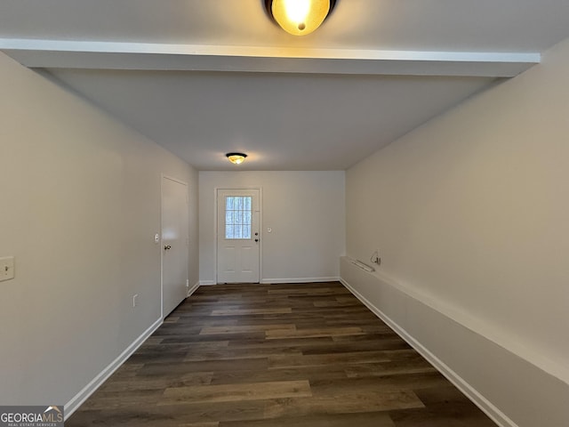 entryway featuring dark hardwood / wood-style flooring