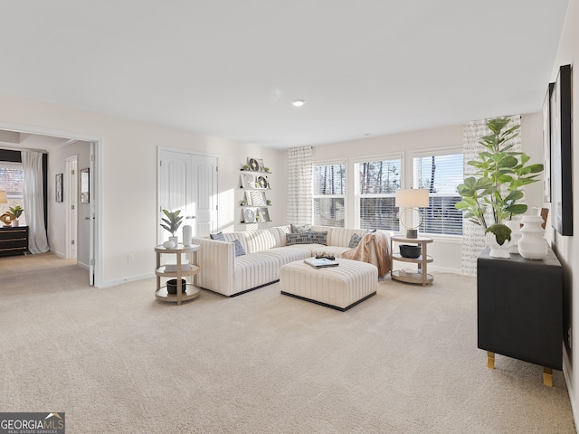 view of carpeted living room