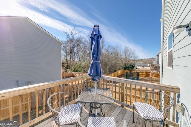 view of wooden deck