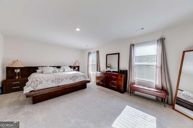 view of carpeted bedroom