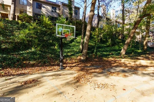 view of basketball court